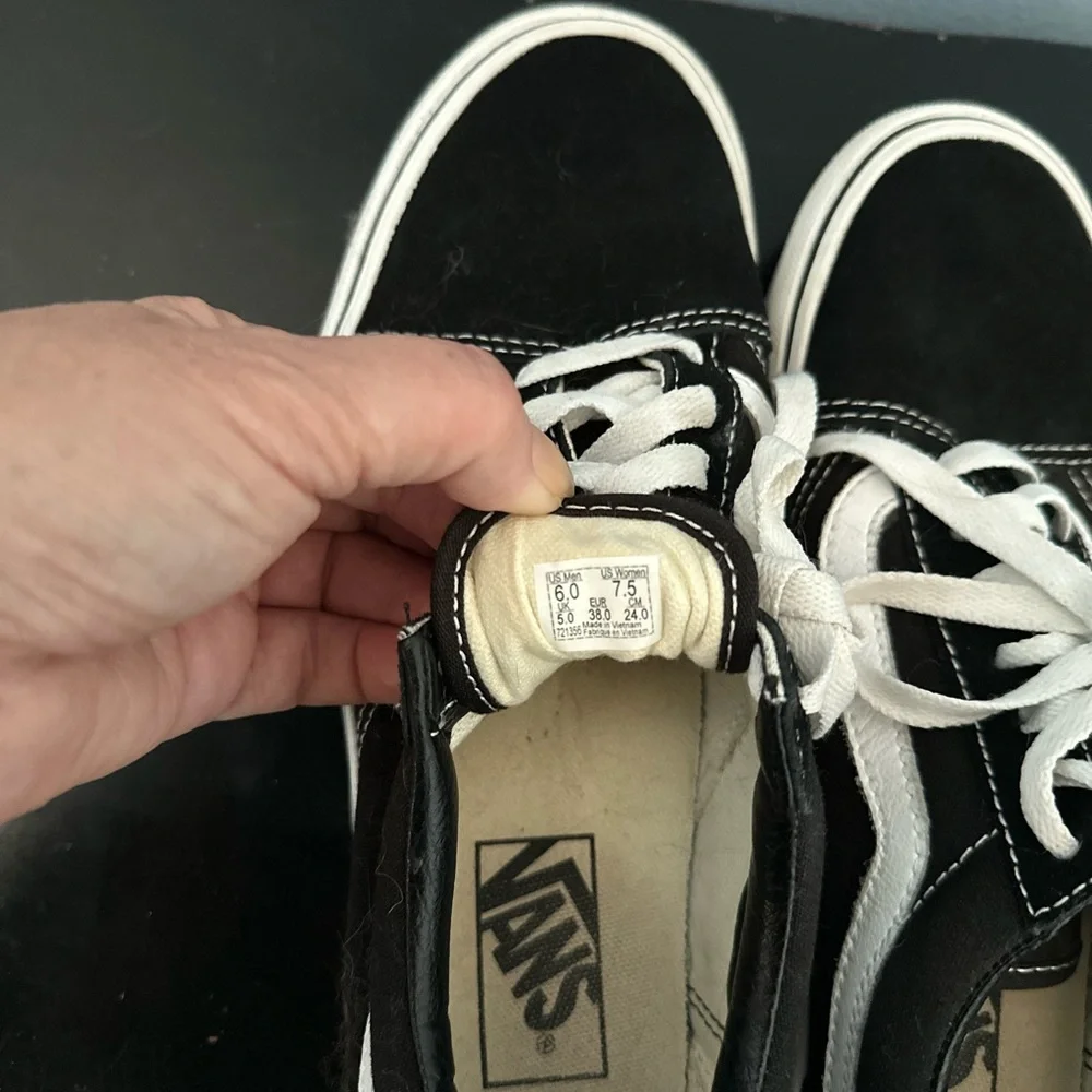 Vans Black and White Old Skool Shoes - Picture 6 of 6
